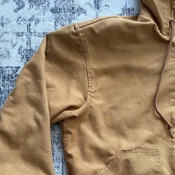 1980s Vtg Swingster USA Made “Garst” Embroidered Tan Canvas Workwear Coat Men M - Picture 4 of 9